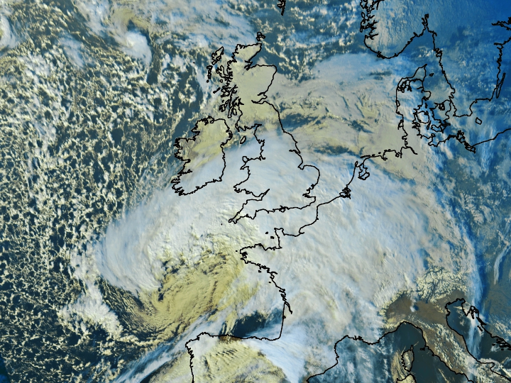 Image satellite de la tempête Quentin